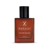 Zodiaura Oudh Rush Perfume | Unisex Alcohol-Free EDP | Sweet, Musky, and Oudh-Infused with Fruity Cocoa Citrus Hints | Long-Lasting & Skin-Friendly | Available in 50ml & 20ml Variants